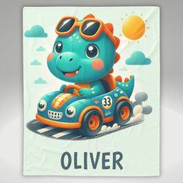 Manta Polar Dinosaurio de Carreras mate en un auto