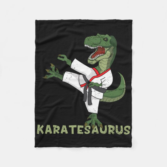 Manta Polar Dinosaurio de Karate Divertido Karatesaurus T-rex  (Anverso)