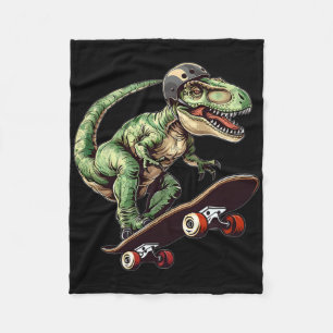 Manta Polar Dinosaurio divertido T Rex en monopatín skateboard