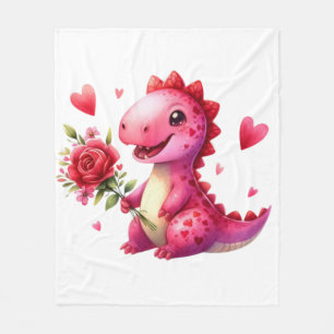 Manta Polar Dinosaurio El día de San Valentín lindo