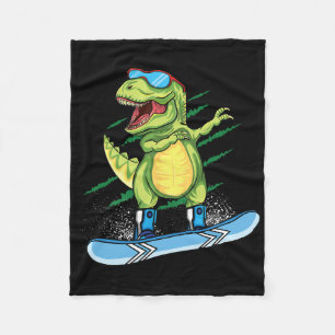 Manta Polar Dinosaurio genial haciendo snowboard patinando T R