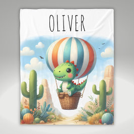 Manta Polar Dinosaurio lindo volando en globo aerostático