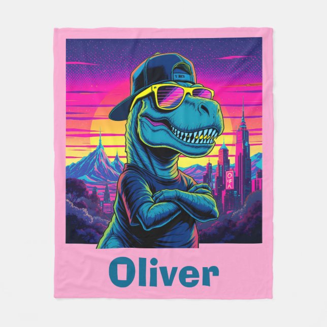 Manta Polar Dinosaurio Punk Retro (Anverso)