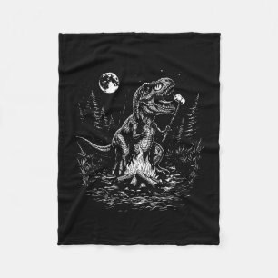 Manta Polar Dinosaurio retro malvaviscos fogata luna campista