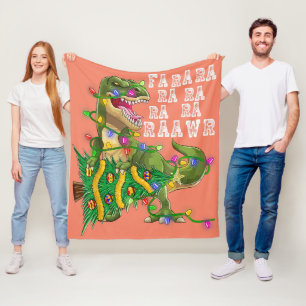 Manta Polar Dinosaurios Árbol de Navidad Rex Hombres Niños
