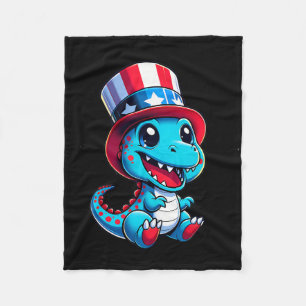 Manta Polar Dinosaurios Feliz 4 De Julio Día De La Independenc