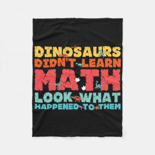 Manta Polar Dinosaurios No Aprendieron Matemáticas Divertidas