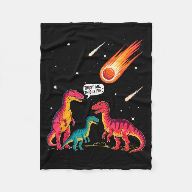 Manta Polar Dinosaurs Meteorite Sarcastic This Is Fine Funny  (Anverso)