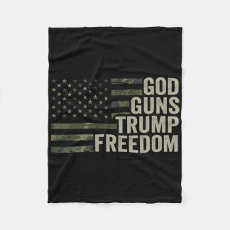 Manta Polar Dios Armas Trump Libertad - Camuflaje Divertido Pr