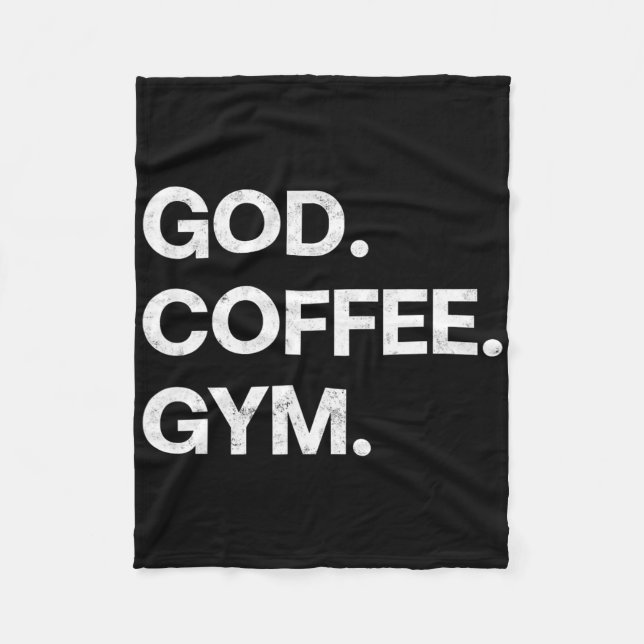 Manta Polar Dios Café Gym Gracioso Tee Jesus M (Anverso)