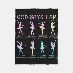 Manta Polar Dios cristiano dice que soy biblia versus ballet d