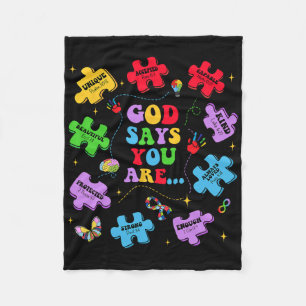 Manta Polar Dios dice que eres autismo Cristiano Jesús Versícu