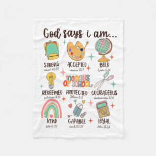 Manta Polar Dios Dice Que Soy Cien Días De Estudiante Cristian