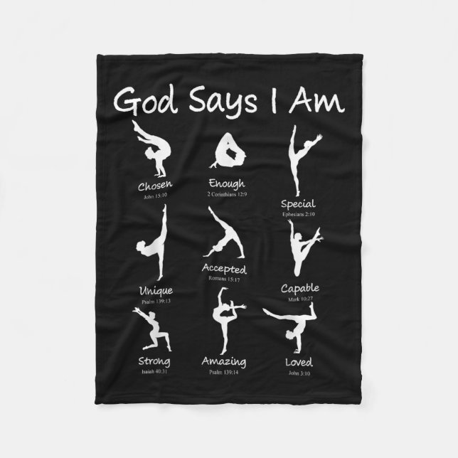 Manta Polar Dios Dice Que Soy Gimnasia Adolescente Chica Toddl (Anverso)