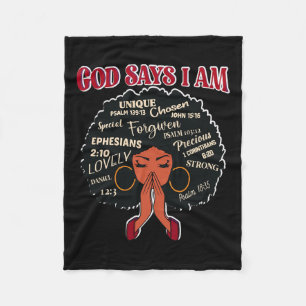 Manta Polar Dios dice que soy una mujer africana nubia negra a