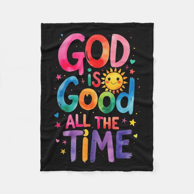 Manta Polar Dios Es Bueno Todo El Tiempo Jesucristo Cristiano  (Anverso)