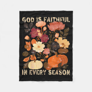 Manta Polar Dios Es Fiel En Cada Estación Floral Otoño Cristo