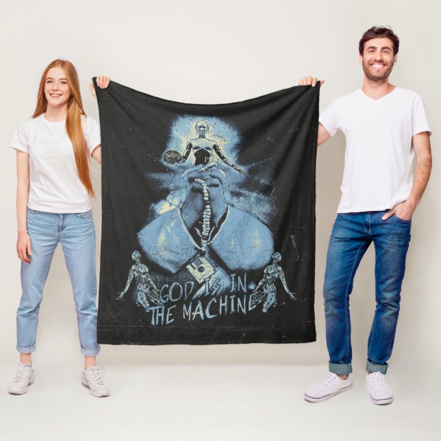 Manta Polar Dios está en la máquina - Diseño tecno-distópico (In situ)