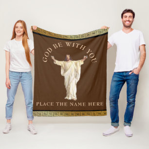 Manta Polar "DIOS ESTÉ CONTIGO" Regalo Personalizado Consolado