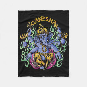 Manta Polar Dios Ganesha hindú Elefante Espiritual Yoga Medita