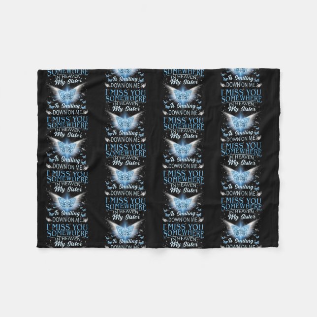 Manta Polar Dios Hizo De Mi Hermana Un Ángel En El Cielo, Mi H (Frente (Horizontal))