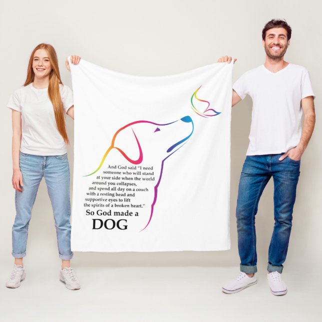 Manta Polar Dios hizo un perro (In situ)