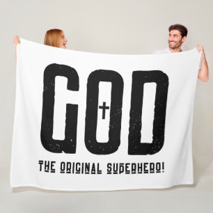 Manta Polar Dios la original cruz bíblica superheroína