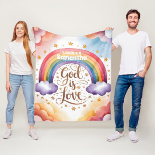 Manta Polar Dios personalizado es amor Boho niños cristianos
