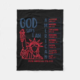 Manta Polar Dios Retro Dice Biblia de Aamerica 250 Años