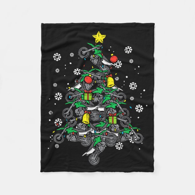 Manta Polar Dirt Bikes Christmas Tree Xmas Motocross Men Boy  (Anverso)