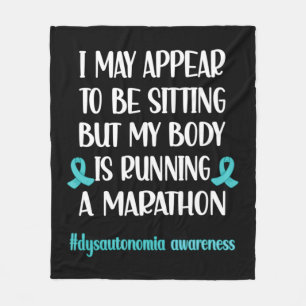 Manta Polar Disautonomía POTS Cinta turquesa Disfu Autónomo