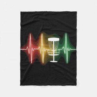 Manta Polar Disc Golf Heartbeat Ekg Line Retro Golf Player 