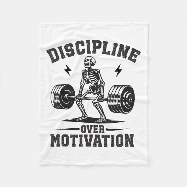 Manta Polar Discipline Over Motivation Gym Motivational Traini (Anverso)