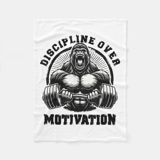 Manta Polar Discipline Over Motivation Weightlift Gym Quotes G (Anverso)