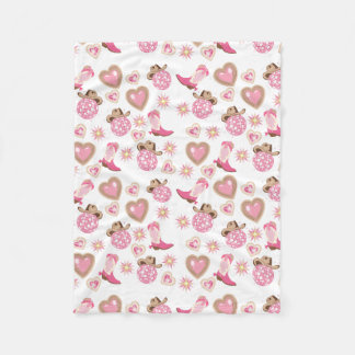 Manta Polar Disco Cowgirl Valentine Small Fleece Blanket