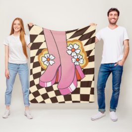 Manta Polar Disco rosa Boots Groovy Psicodelic 60 Retro