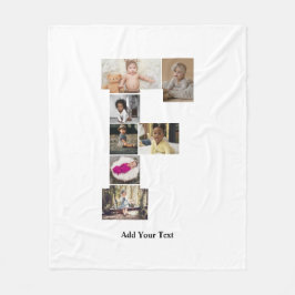 Manta Polar Diseñar su propia letra F Collage de fotos