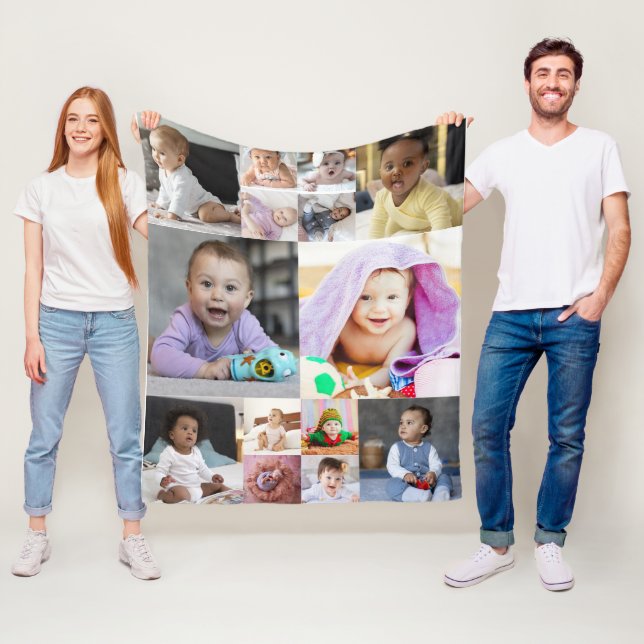 Manta Polar Diseñar su propio Collage de fotos de 14 (In situ)