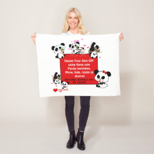 Manta Polar Diseñar su propio PANDA BEAR BEY Comforter Blankie