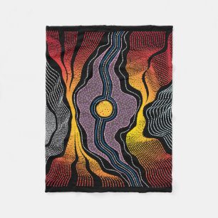 Manta Polar Diseño aborigen Fleece Blanket