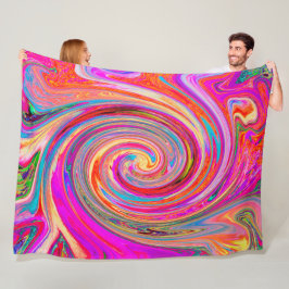 Manta Polar Diseño abstracto de barrido arco iris colorido