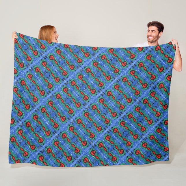 Manta Polar Diseño abstracto de notación musical en mosaico y  (In situ)