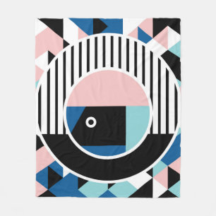 Manta Polar Diseño abstracto de poster Memphis. Marca geométri