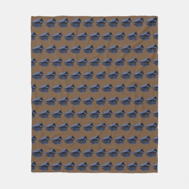 Manta Polar Diseño "azul " del kubo de Bahay (Anverso)