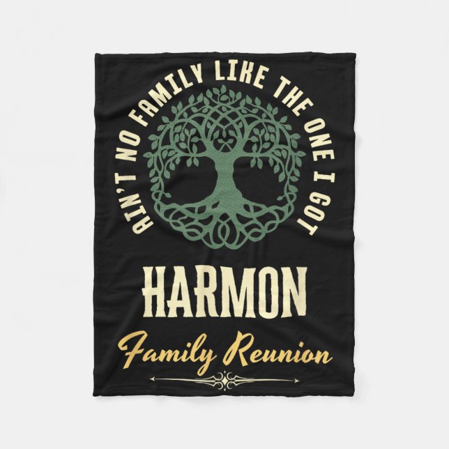 Manta Polar Diseño coincidente de Family Reunion 2025 - Harmon (Anverso)