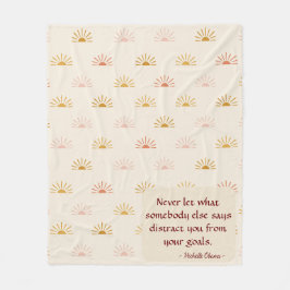 Manta Polar Diseño Cuto Sunrise con mensaje Inspirador