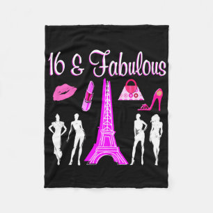 MANTA POLAR DISEÑO DE 16º CUMPLEAÑOS INSPIRADO EN PARÍS