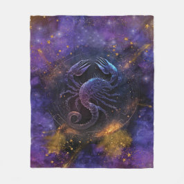 Manta Polar Diseño de Acuarela del Signo Zodiacal Escorpio