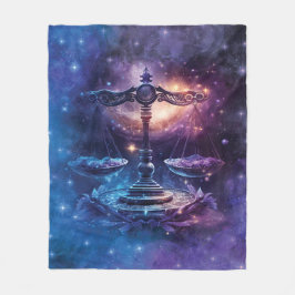 Manta Polar Diseño de Acuarela del Signo Zodiacal Libra