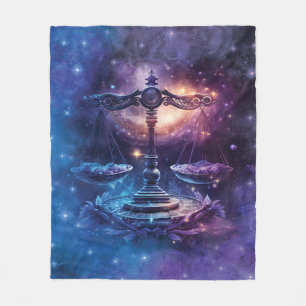 Manta Polar Diseño de Acuarela del Signo Zodiacal Libra